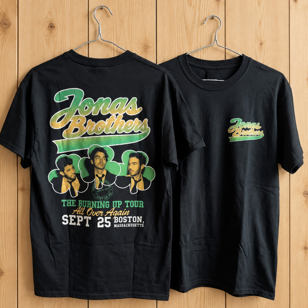 Jonas Brothers The Burning Up Tour Boston Sept 25 T-Shirt